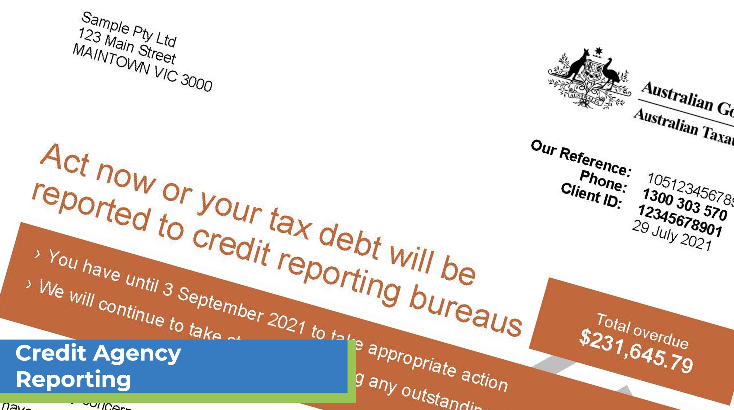 Example of an ATO notice of intent to disclose business tax debt