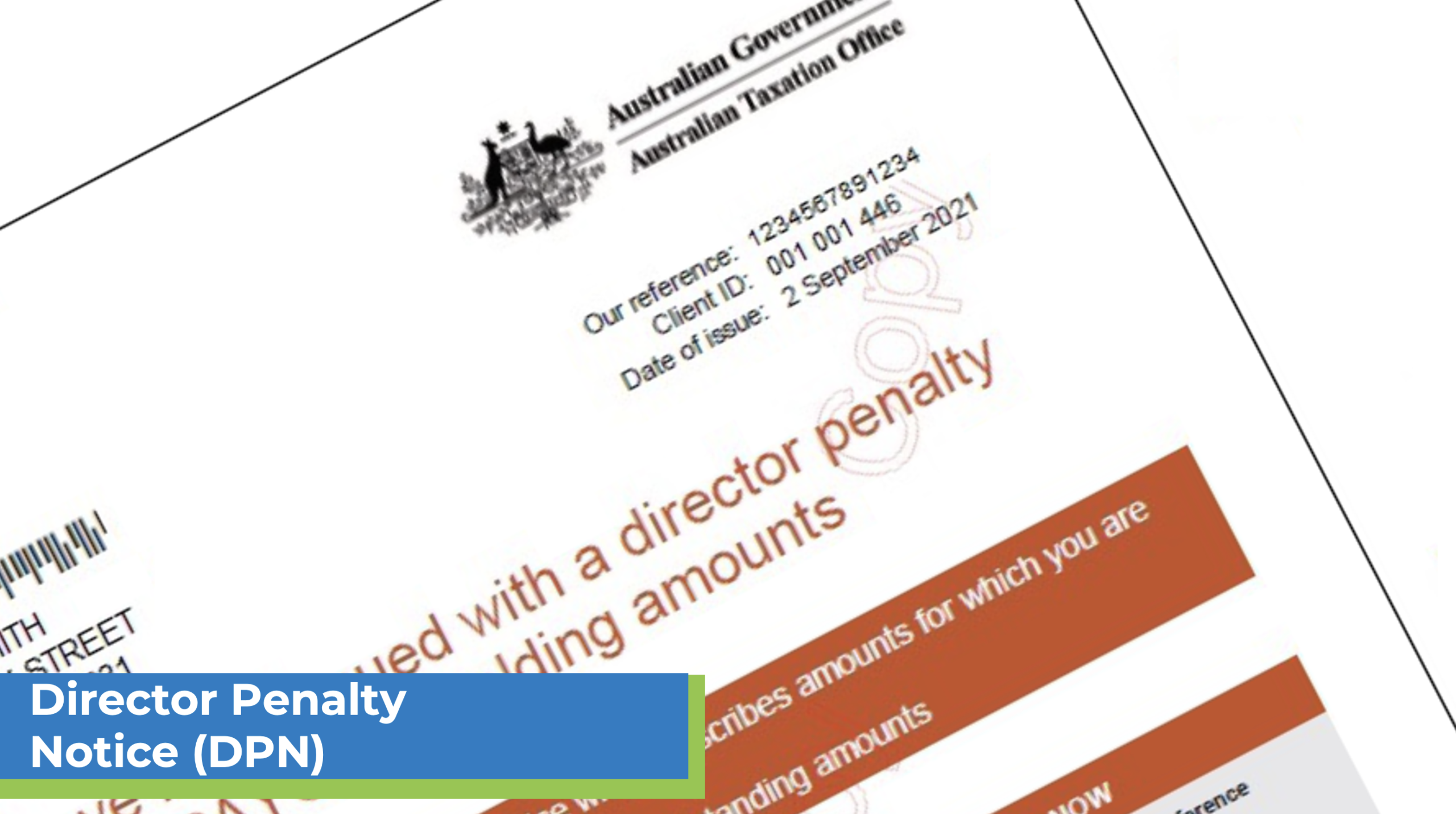 Example of an ATO Director Penalty Notice for PAYG withholding amounts